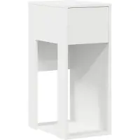 Syfax Computerschrank mit Schublade Weiß 30x44x74 cm