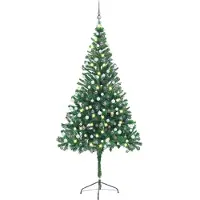 Syfax Künstlicher Weihnachtsbaum Beleuchtung Kugeln 210cm 910 Zweige