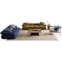 AEA Edle Wohnzimmer Garnitur Moderne Stoffsofas Ledercouch Couchtisch
