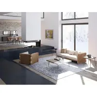 AEA Komplett 5tlg Möbel Dreisitzer Sofa Luxus Sessel Modern Holz Couchtisch
