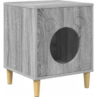 Syfax Katzenhaus Sonoma-Grau 42,5 x 40 x 53 cm Holzwerkstoff
