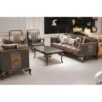 AEA Luxus Wohnzimmer Set Sofagarnitur 3+3+1+1 Sitzer, bequemem 2x Sessel