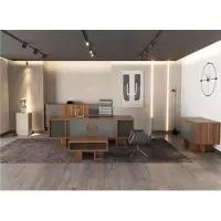 AEA Braune Moderne Arbeitszimmermöbel Schreibtisch Couchtisch Sideboard Möbel