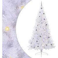 Syfax Künstlicher Weihnachtsbaum Weiß 240 cm PVC und Stahl