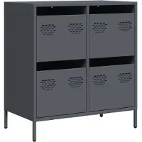 Syfax Sideboard Anthrazit 68x39x73,5 cm Kaltgewalzter Stahl