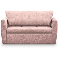 Beautysofa Schlafsofa KAMEL 188x122 cm, Rosa, 2-Sitzer Sofa - mit Schlaffunktion & Bettkasten, Veloursstoff