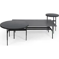 AEA Luxus Couchtisch Designer Möbel Set 3tlg 2x Beistelltisch Wohnzimmer Komplett