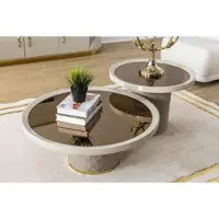 AEA Luxus Moderner Couchtisch Tisch Design Tische Holz Wohnzimmer Beistell