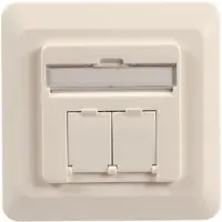 EFB Elektronik EFB ET-25130.1V1 Datendose Cat.6A 500MHz rechts/links, Unterputz, 2xRJ45, RAL9010 ET251301V1