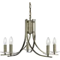 Searchlight Hängeleuchte Ascona 5-flammig altgold