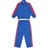 Adidas Trainingsanzug ORIGINALS "FIREBIRD", Kinder, Gr. 110, blau (blau, semi lucid rot), Obermaterial: 100% Polyester, Sportanzüge Trainingsanzug, für Kinder, zweiteiliges Set, aus Polyester