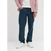 Bonprix Regular-fit-Jeans , Herren, Gr. 64, N-Gr, dunkelblau denim (lÀnge: regulÀr), Denim/Jeans, Obermaterial: 99% Baumwolle, 1% Elasthan, regular fit lang, Jeans Regular-fit-Jeans, 5-Pocket Form