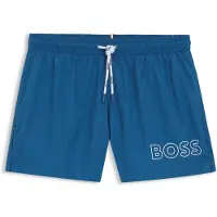BOSS für Herren. 50469280 Badeanzug mit blauem Streifen und blauer Umrandung (L), Strandbekleidung, Polyamid