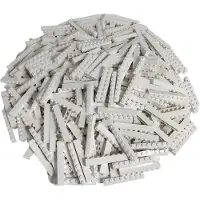 LEGO 500 Stück Steine 1x8, Weiß