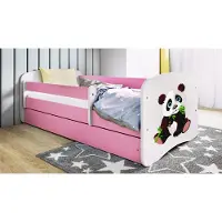 RAUMHIRSCH FURNITURE Kinderbett Jugendbett Panda 2 70x140, 80x160, 80x180 cm - Komplettset mit Schublade & Rausfallschutz