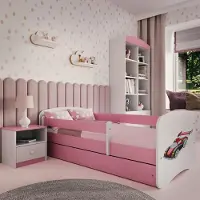 RAUMHIRSCH FURNITURE Kinderbett Jugendbett Rennwagen 70x140, 80x160, 80x180 cm - Komplettset mit Matratze, Schublade & Rausfallschutz
