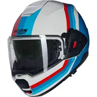 Nolan N120-1 Lineo N-Com Klapphelm, weiß/blau/rot, XS (55)