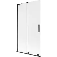 Mexen Velar L Duschabtrennung 2-flügelig verschiebbar 100 x 150 cm, matt, schwarz - 896-100-003-31-70