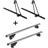 VDP 2x Fahrradträger ORION + Dachträger/Relingträger LION1 kompatibel mit für Mazda 5 (5 Türer) 08-13