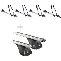 VDP 4x Fahrradträger SAGITTAR + Dachträger kompatibel mit für Ford C-Max II 5 Türer ab 2010
