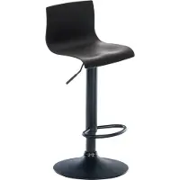 CLP Barhocker Hover Kunststoff, Farbe:schwarz, Material Gestell:Metall matt weiss