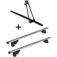 VDP Fahrradträger ORION + Dachträger/Relingträger LION1 kompatibel mit Chevrolet Matiz (5 Türer) 05-09