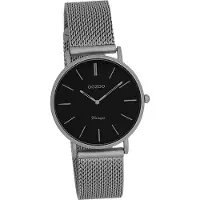 Oozoo Damen Armbanduhr silber Analog matt Timepieces Metallarmband D2UOC9931A