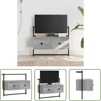 The Living Store TV-Wandschrank Grau Sonoma 60,5x30x51 cm Holzwerkstoff