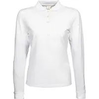 Tee Jays Damen Luxury Stretch Longsleeve / Polo-Shirt, Langarm BC3308 (3XL) (Weiß)
