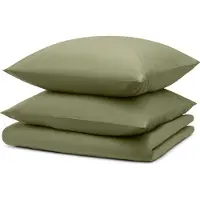 Blumtal Bettwäsche 240x220cm + 2x Kissenbezug 80x80cm - Mikrofaser Bed Sheets 240x220cm - 3-er Set Bettwäsche Hellgrün