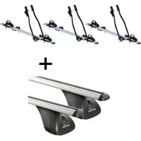 VDP 3x Fahrradträger SAGITTAR + Dachträger kompatibel mit für Ford S-Max 5 Türer ab 2015
