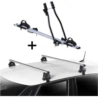 VDP Fahrradträger SAGITTAR + Dachträger EVO ALU kompatibel mit für Fiat Seicento 3 Türer 1998-2010