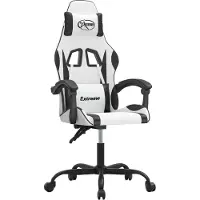 Syfax Gaming-Stuhl Weiß und Schwarz Kunstleder