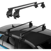 Menabo Stahl Dachträger Gepäckträger für Subaru Trezia 2011-2014 Schwarz