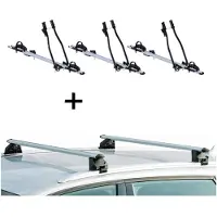 VDP 3xFahrradträger SAGITTAR + Relingträger CRV107A kompatibel mit Jaguar XF Kombi 5 Türer ab 2013