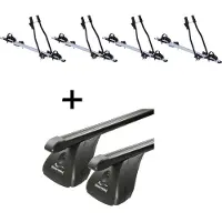 VDP 4x Fahrradträger SAGITTAR + Dachträger Stahl kompatibel mit für Peugeot 4008 5 Türer 2012-2017