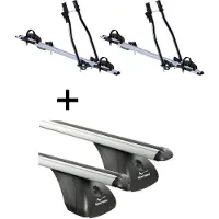 VDP 2x Fahrradträger SAGITTAR + Dachträger kompatibel mit für Kia Cee'd II (Panoramic) 5 Türer ab 2012