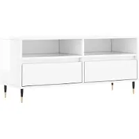 Syfax TV-Schrank Hochglanz-Weiß 100x34,5x44,5 cm Holzwerkstoff