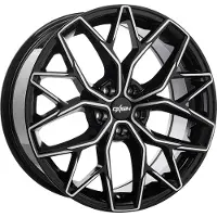 Oxigin Felge 26 Oxid 8.5 Zollx19 Zoll ET45 5x114.3 black full polish OX268519J45BFP kompatibel mit Toyota Auris Camry C-HR RAV4 Yaris