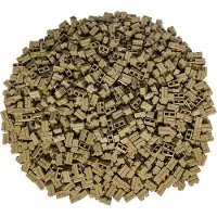 LEGO 50x Mauersteine 1x2, dunkles Beige