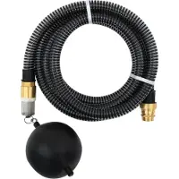 Syfax Saugschlauch mit Messing-Anschlüssen Schwarz 1,1" 5 m PVC