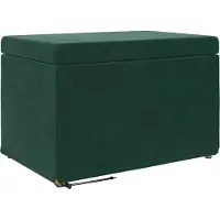 Syfax Hocker Dunkelgrün 61 x 41 x 40 cm Samt und Engineering Holz