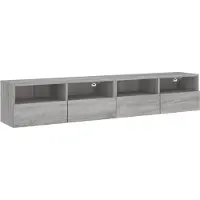 Syfax TV-Wandschränke 2 Stk. Grau Sonoma 80x30x30 cm Holzwerkstoff