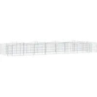 Syfax Gabionen-Hochbeet mit Hochbogen 600x100x50 cm Verzinktes Eisen