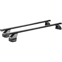 Menabo Omega | Dachträger - Mercedes C (W205) 4 Türen ab 2014 - Schwarz - Länge 112 cm - Robuste Stahlkonstruktion - TUV & ISO