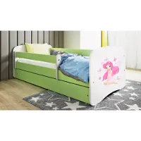 RAUMHIRSCH FURNITURE Kinderbett Jugendbett Fee mit Schmetterlingen 70x140, 80x160, 80x180 cm - Komplettset mit Schublade & Rausfallschutz
