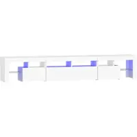Syfax TV-Schrank mit LED-Leuchten Weiß 230x36,5x40 cm