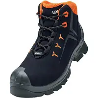 Uvex 2 MACSOLE Sicherheitsschuh S3L Stiefel Velours Größe 39 Weite 11 schwarz/orange 39 - 6529239 - schwarz/orange