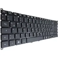 T-ProTek DEUTSCHE-Tastatur Schwarz Ohne Rahmen kompatibel für Acer Aspire 3 A315-42-R5LC