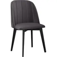 Mirjan 24 Stuhl Monti III Pik Gerade, Polsterstuhl aus Buchenholz, Stilvoll Wohnzimmer (Holzfarbe: Schwarz, Stofffarbe: Riviera 97)